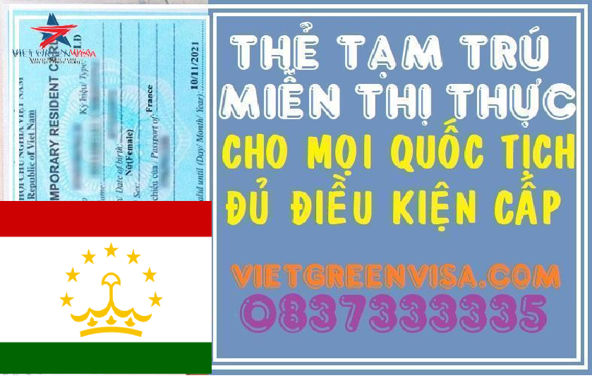 Dịch vụ làm thẻ tạm trú cho người Tajikistan tại Việt Nam