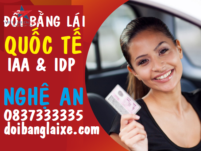 Đổi bằng lái xe quốc tế tại Nghệ An uy tín