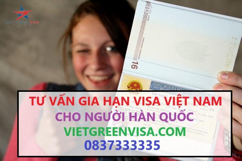 Gia hạn visa Việt Nam cho người Hàn Quốc