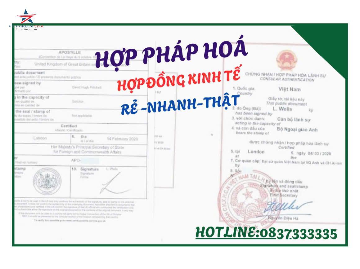 Hợp pháp hóa lãnh sự hợp đồng kinh tế 