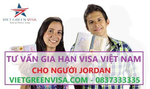 Gia hạn visa Việt Nam cho người Jordan