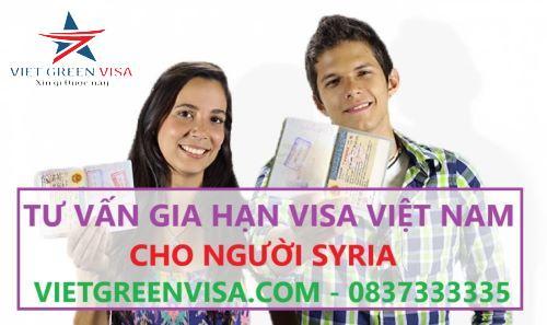 Gia hạn visa Việt Nam cho người Syria