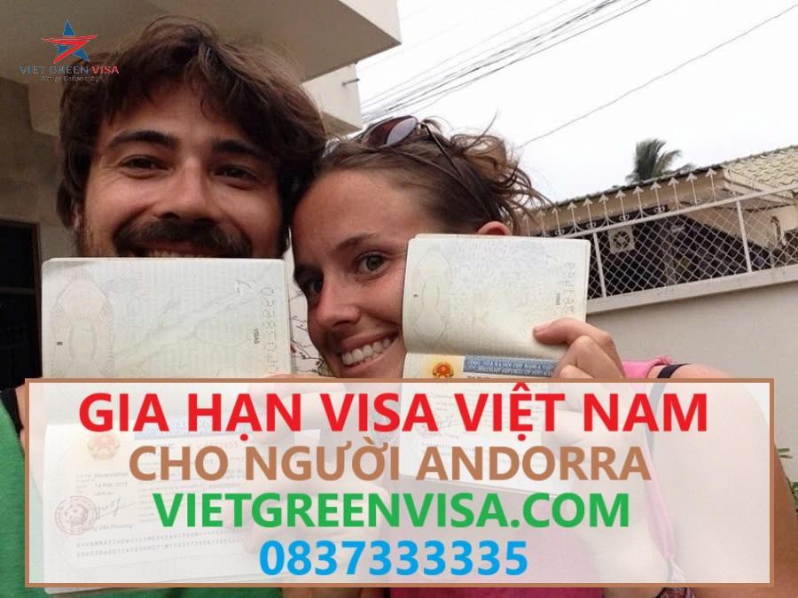 Gia hạn visa VIệt Nam cho người Andorra