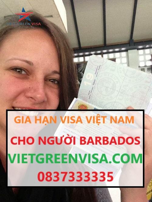 Gia hạn visa Việt Nam cho người Barbados