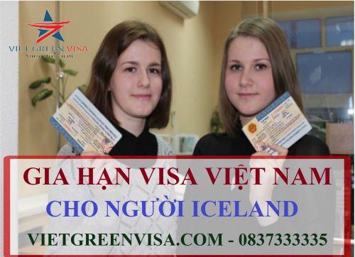 Gia hạn visa Việt Nam cho người Iceland 