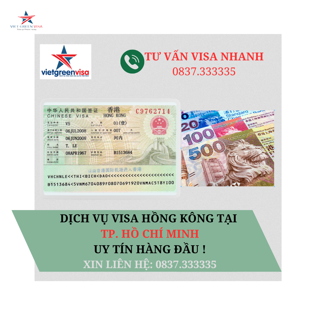 Dịch vụ làm visa Hong Kong tại Tp. Hồ Chí Minh giá rẻ